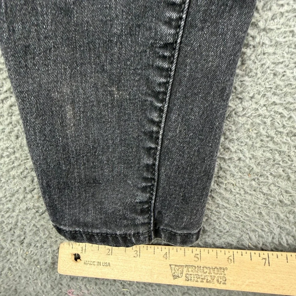 Harley Davidson Womens Moto Biker Skinny Jeans Black Zipper Pockets Size 12